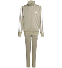 adidas Performaance Træningssæt - J 3S Tr Ts - Silpeb/White adidas Performaance Træningssæt - J 3S Tr Ts - Silpeb/White
