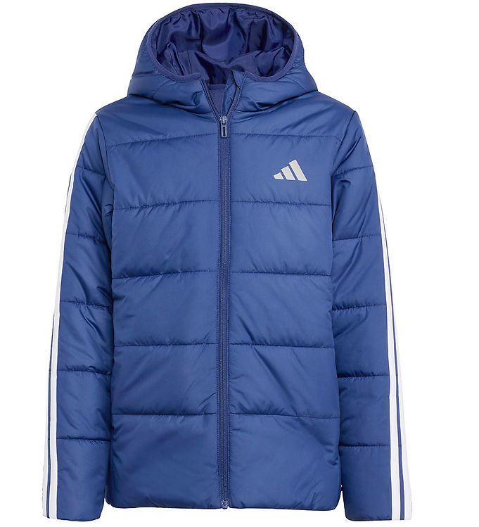 adidas Performance Dynejakke - J Ess 3S - Dkblue/White