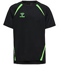 Hummel T-shirt - hmlLead 2.0 Jersey - Black/Green