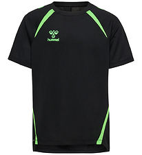 Hummel T-shirt - hmlLead 2.0 Jersey - Sort/Grøn Hummel T-shirt - hmlLead 2.0 Jersey - Sort/Grøn