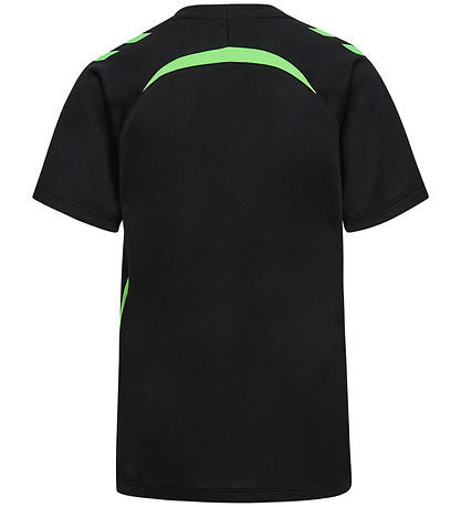 Hummel T-shirt - hmlLead 2.0 Jersey - Sort/Grøn