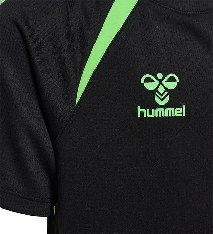 Hummel T-shirt - hmlLead 2.0 Jersey - Sort/Grøn