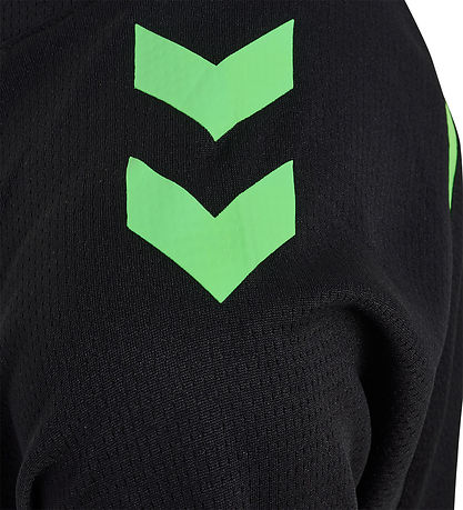 Hummel T-shirt - hmlLead 2.0 Jersey - Sort/Grøn