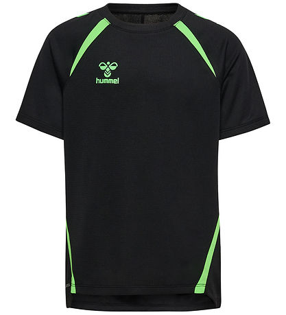 Hummel T-shirt - hmlLead 2.0 Jersey - Sort/Grøn