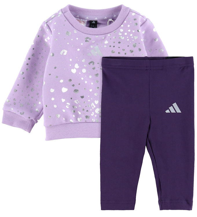 adidas Performance Sweatshirt/Leggings - Glam - Power Plum/Silve