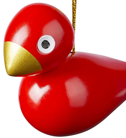 Kay Bojesen Træfigurer - 2 stk. - Julefugl - Rød/Grøn