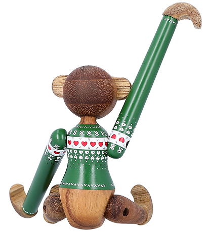 Kay Bojesen Træfigur - Abe Julesweater 2025 - Mini Grøn