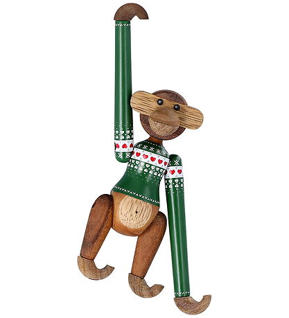 Kay Bojesen Træfigur - Abe Julesweater 2025 - Mini Grøn