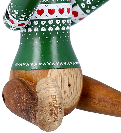 Kay Bojesen Træfigur - Abe Julesweater 2025 - Mini Grøn