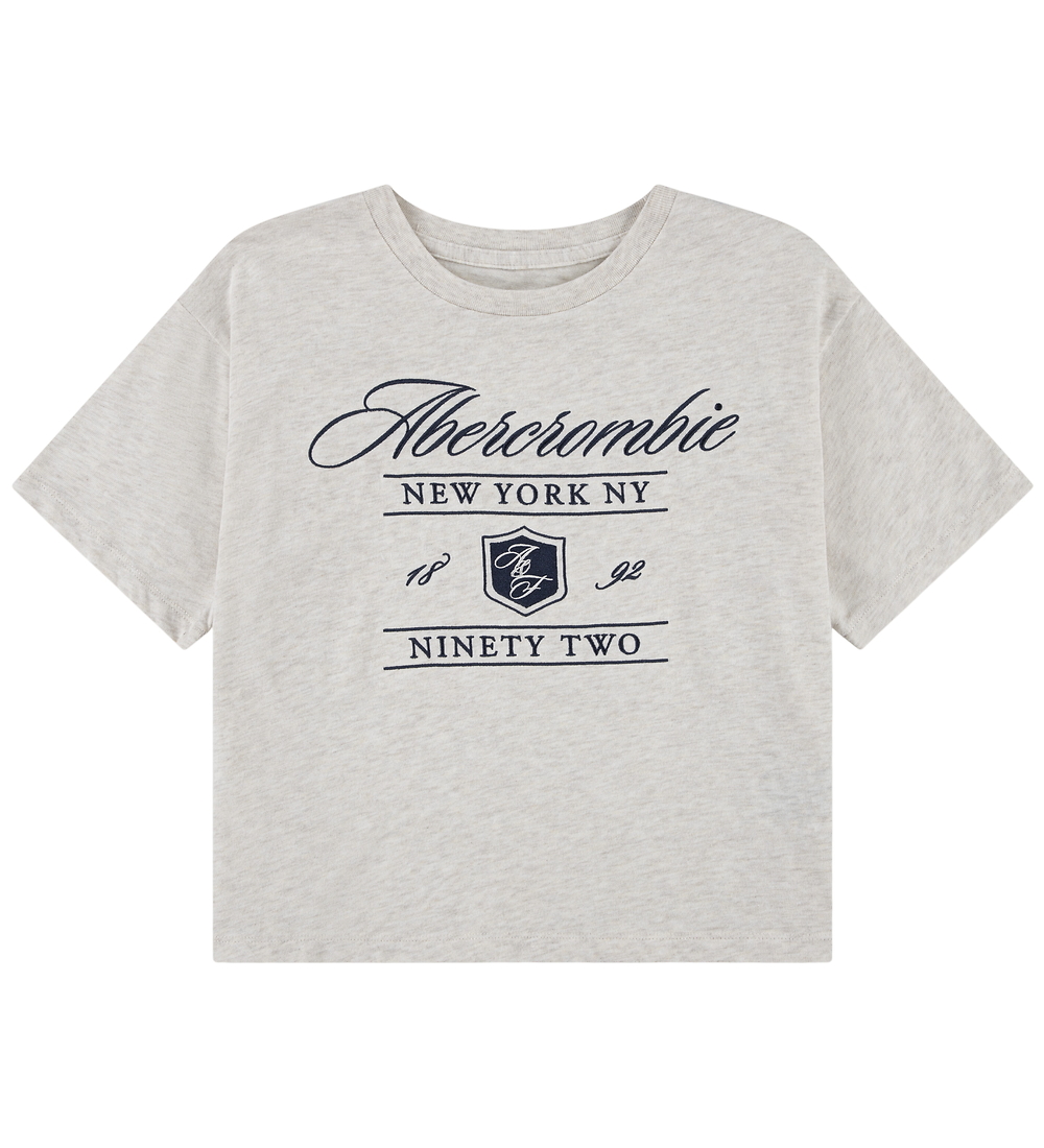 Abercrombie & Fitch T-Shirt - Havermout Heather - Abercrombie & Fitch - 15-16 jaar (170-176) - T-Shirts