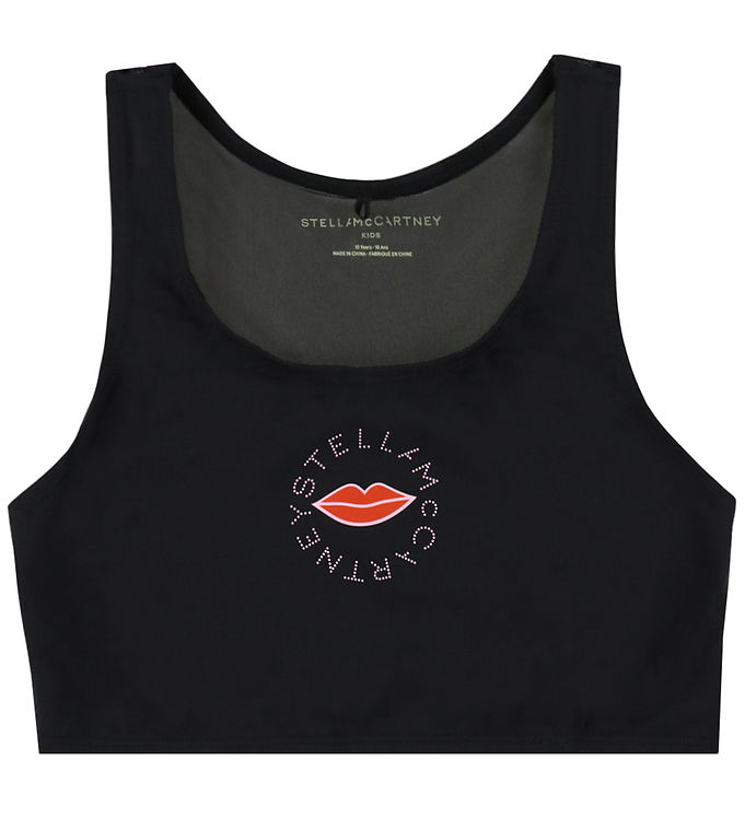 Stella McCartney Kids Badetop UV50+ - Sort m. Læber