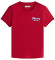 Tommy Hilfiger T-shirt - Graphic Flock - Ruby Rhubarb Tommy Hilfiger T-shirt - Graphic Flock - Ruby Rhubarb