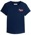 Tommy Hilfiger T-shirt - Graphic Flock - Dark Night Navy Tommy Hilfiger T-shirt - Graphic Flock - Dark Night Navy