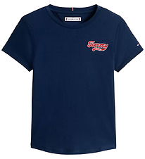 Tommy Hilfiger T-shirt - Graphic Flock - Dark Night Navy Tommy Hilfiger T-shirt - Graphic Flock - Dark Night Navy