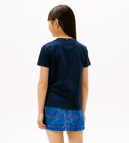 Tommy Hilfiger T-shirt - Varsity Sateen - Dark Night Navy