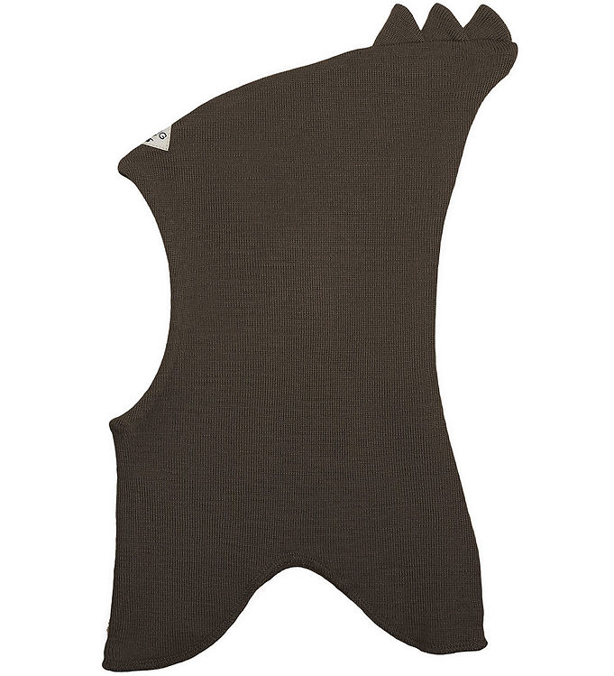 Racing Kids Elefanthue - 2-lags - Uld/Bomuld - Brun m. Takker