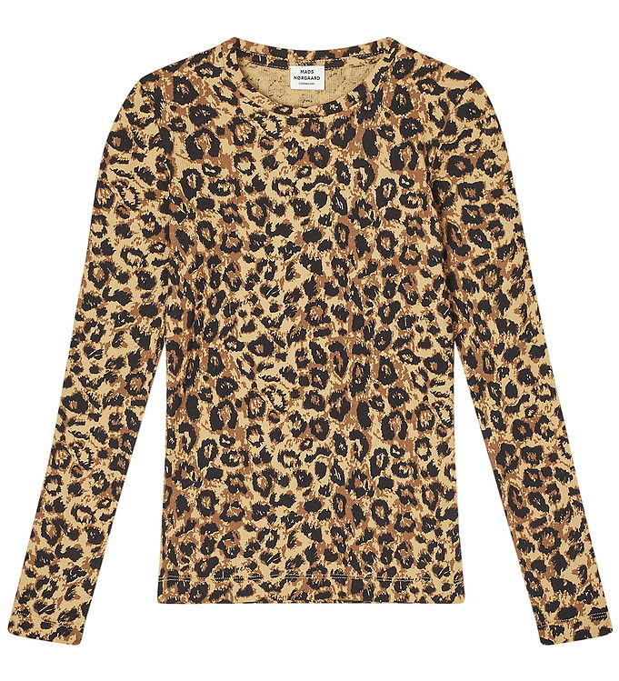 Mads Nørgaard Bluse - Talino - Rib - Leopard/Sort