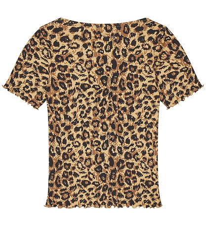 Mads Nørgaard T-shirt - Tiki - Rib - Leopard/Sort