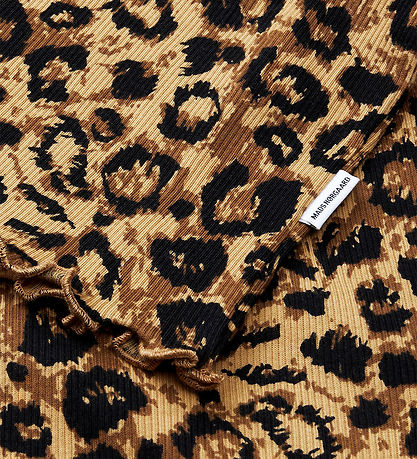 Mads Nørgaard T-shirt - Tiki - Rib - Leopard/Sort