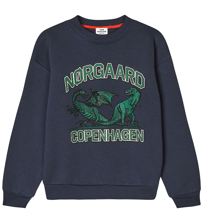 Mads Nørgaard Sweatshirt - Sonar - Parisian Night m. Grøn