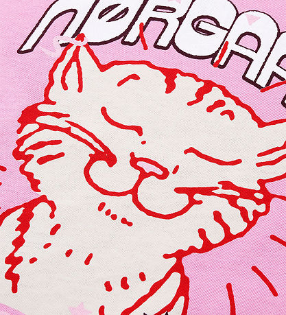 Mads Nørgaard T-shirt - Sadness - Fuchsia Pink w. Print
