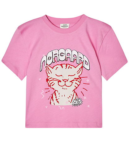 Mads Nørgaard T-shirt - Sadness - Fuchsia Pink w. Print