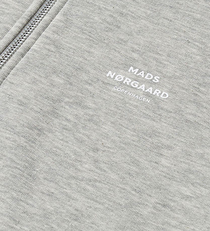 Mads Nørgaard Sweatshirt w. Zipper - Grey Melange