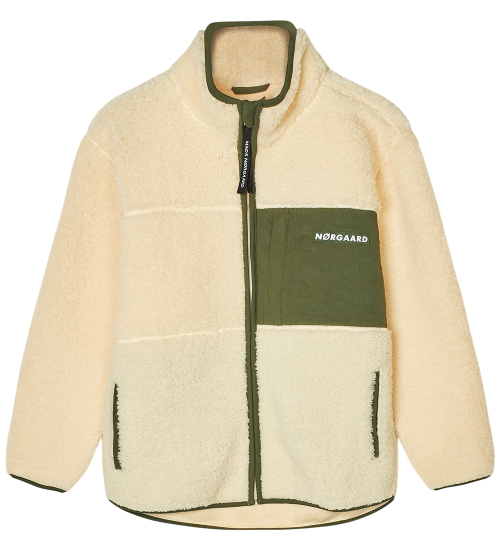 Mads Nørgaard Fleecejacke - Teddy - Jeffo - Vanilla Custard m. G - Mads Nørgaard - 10 Jahre (140) - Fleecejacken