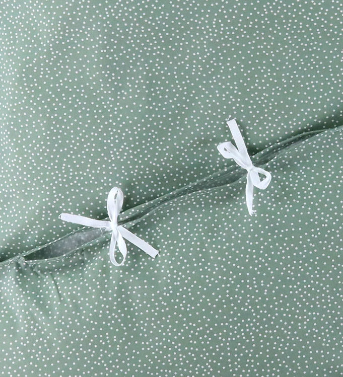 Nørgaard Madsens Sengetøj - Junior - Dusty Green m. Prikker