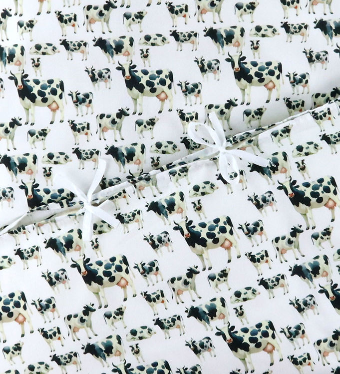 Nørgaard Madsens Sengetøj - Baby - Hvid m. Køer