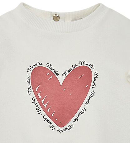 Moncler Sweatshirt - Hvid m. Print