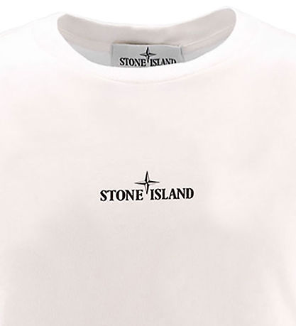 Stone Island T-shirt - Natural White m. Print Stone Island T-shirt - Natural White m. Print