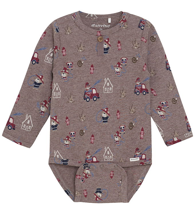 Minymo Body l/æ - Dark Brown Melange