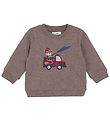 Minymo Sweatshirt - Dark Brown Melange Minymo Sweatshirt - Dark Brown Melange