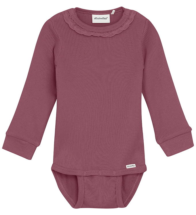Minymo Body l/æ - Rib - Modal/Bomuld - Rose Brown