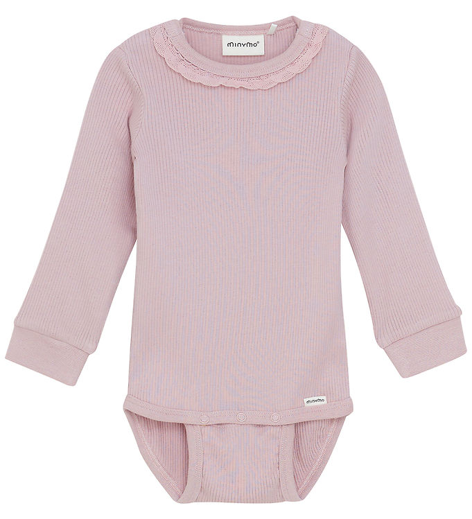 Minymo Body l/æ - Rib - Modal/Bomuld - Shadow Gray