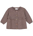 Minymo Cardigan - Strik - Dark Brown Melange Minymo Cardigan - Strik - Dark Brown Melange