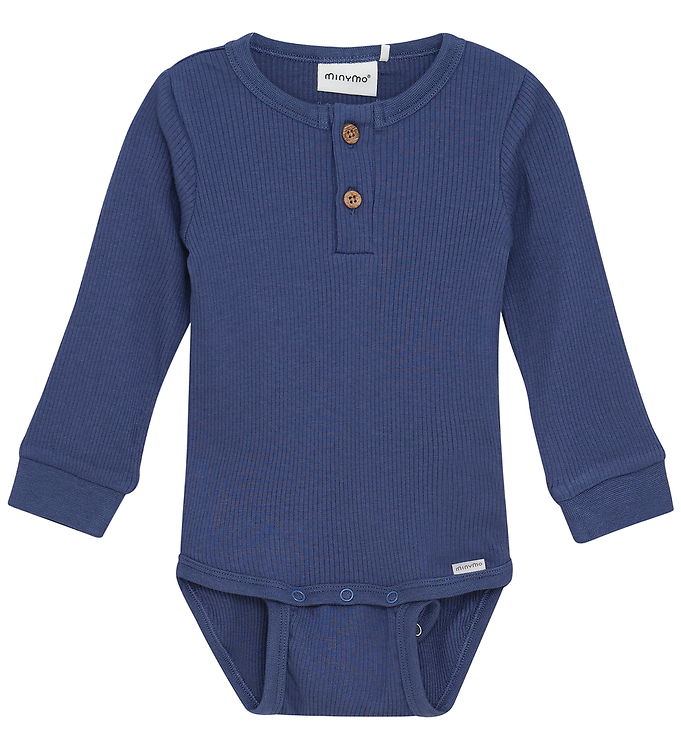 Minymo Body l/æ - Rib - Modal/Bomuld - Vintage Indigo