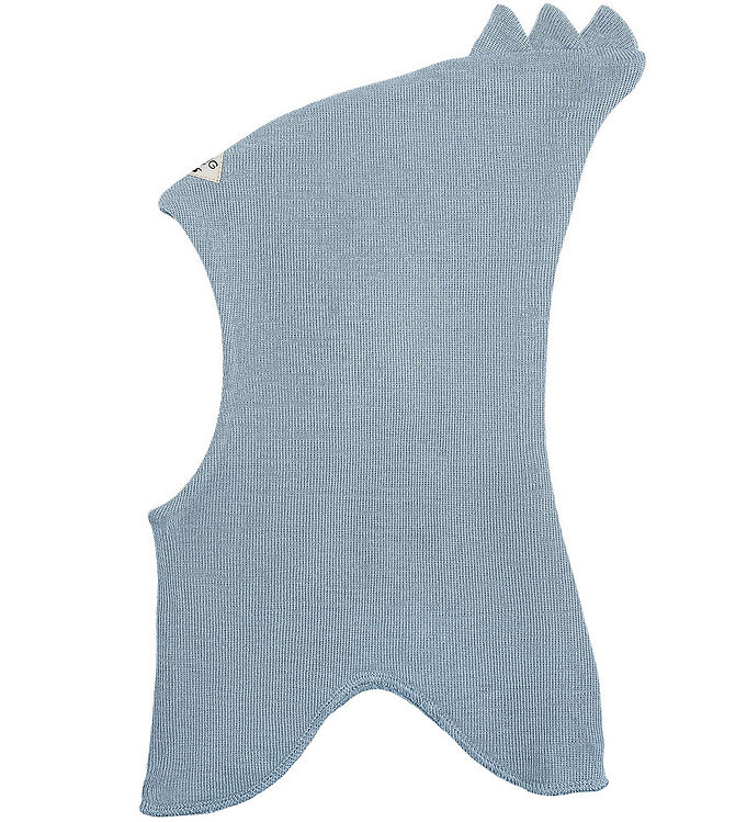 Racing Kids Elefanthue - 2-lags - Uld/Bomuld - Blå m. Takker