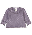 Müsli Bluse - Rib - Dot - Lilac Fog/Oak Müsli Bluse - Rib - Dot - Lilac Fog/Oak
