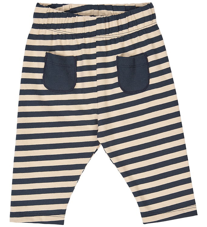 Müsli Bukser - Stripe - Oak/Night Blue