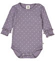 Müsli Body l/æ - Rib - Dot - Lilac Fog/Oat Müsli Body l/æ - Rib - Dot - Lilac Fog/Oat