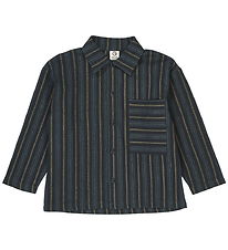 Müsli Skjorte - Stripe - Night Blue/Moss/Stormy Blue Müsli Skjorte - Stripe - Night Blue/Moss/Stormy Blue