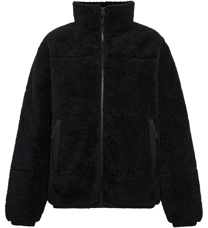 Grunt Fleecejakke - Teddy - GRLaus - Sort