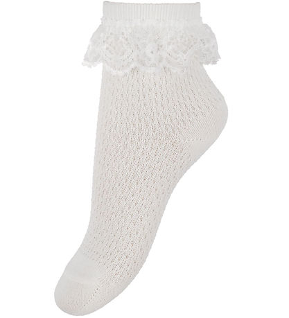 Name It Strømper - 2-pak - Uld/Bomuld - NmfWakma - Snow White/1x