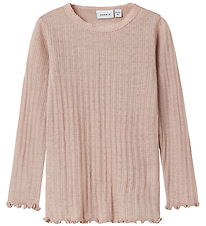 Name It Bluse - Uld/Silke - Rib - NmfWossa - Shadow Gray Name It Bluse - Uld/Silke - Rib - NmfWossa - Shadow Gray