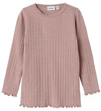 Name It Bluse - Uld/Silke - Rib - NmfWossa - Antler  Name It Bluse - Uld/Silke - Rib - NmfWossa - Antler