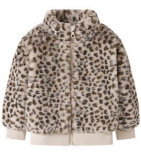 Name It Jakke - Imiteret Pels - NmfMila - Oxford Tan/Leo Name It Jakke - Imiteret Pels - NmfMila - Oxford Tan/Leo