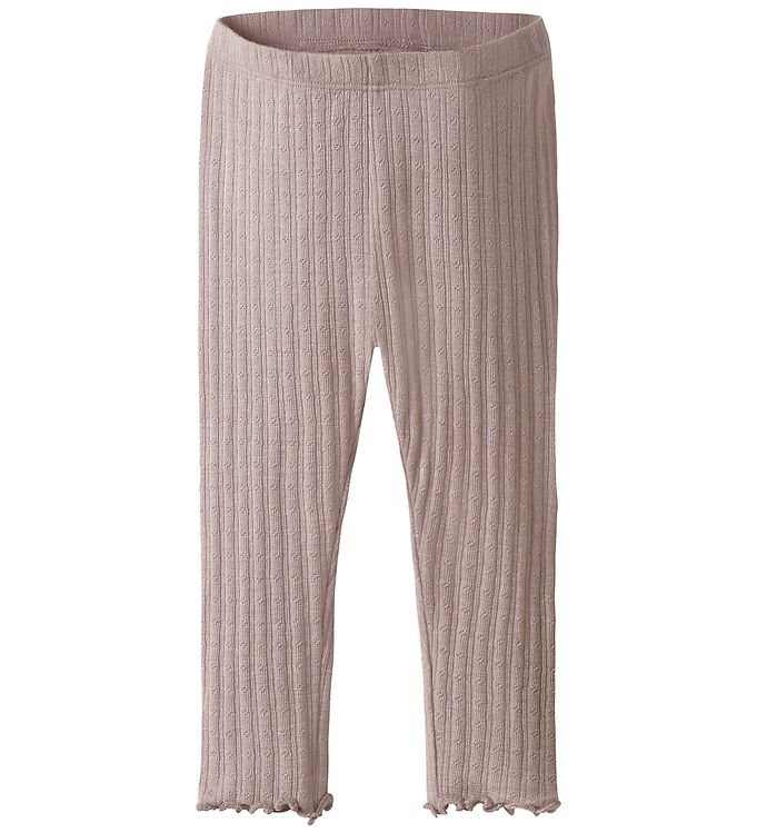 Name It Leggings - Uld/Silke - Rib - NbfWossa - Shadow Gray