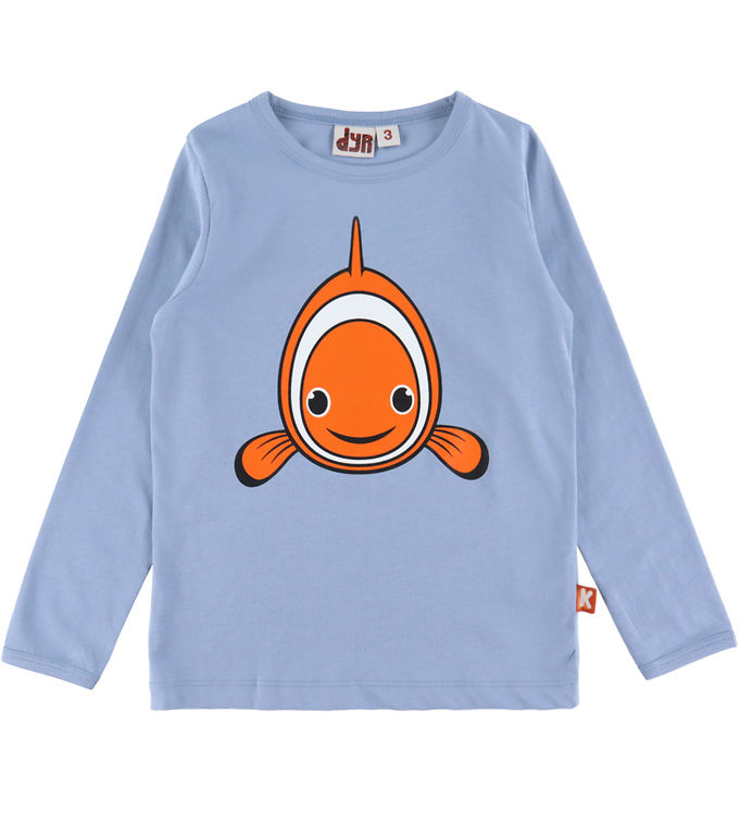 DYR-Cph Bluse - Dyrshedding - Blue Grey Klovnfisk
